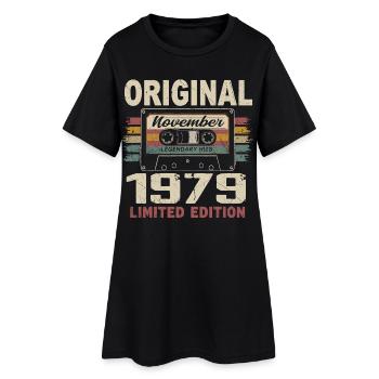 Novembre 1979 Cadeau Novembre 1979 - Robe T-shirt Femme - noir - Devant