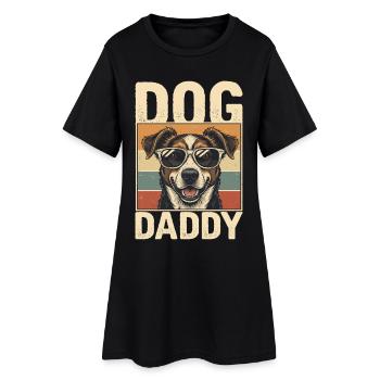 Père chien dans un style rétro - Robe T-shirt Femme - noir - Devant