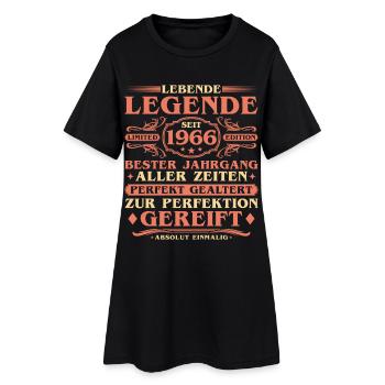 1966 Vintage Né Vintage 60ème Anniversaire - Robe T-shirt Femme - noir - Devant