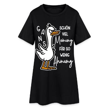 Goose beaucoup d’opinions pour si peu d’idée - Robe T-shirt Femme - noir - Devant