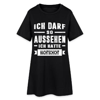 Nachtschicht Geschenk Schichtarbeit Frauen Männer - Frauen T-Shirt-Kleid - Schwarz - Vorne