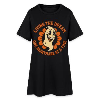 Vivre le rêve Un cauchemar à la fois Drôle - Robe T-shirt Femme - noir - Devant