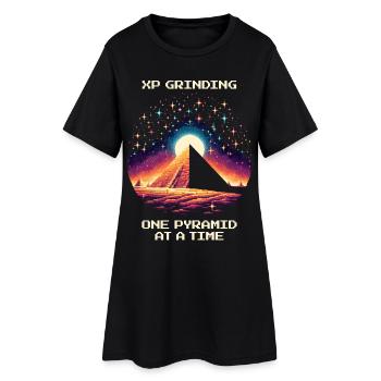 XP-Grind: Pyramide für Pyramide | Ägypten RPG - Frauen T-Shirt-Kleid - Schwarz - Vorne