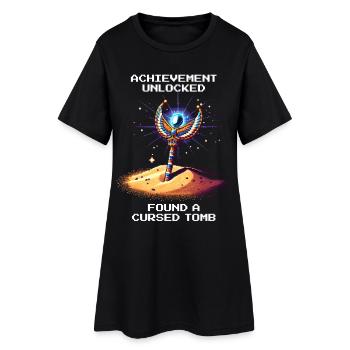 Succès : Tombe maudite trouvée | Égypte - Robe T-shirt Femme - noir - Devant