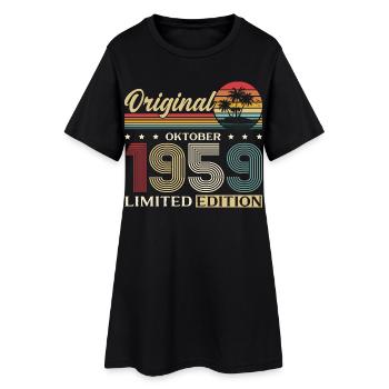 66. Geburtstag Original Oktober Jahrgang 1959 - Frauen T-Shirt-Kleid - Schwarz - Vorne