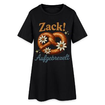 Zack Dressed Up – Bretzel drôle pour hommes et femmes - Robe T-shirt Femme - noir - Devant