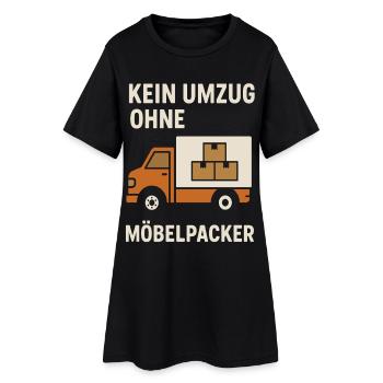 No move without movers - Women’s T-Shirt Dress - black - Front