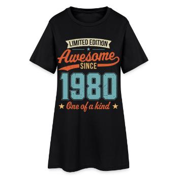 Génial depuis 1980 - Robe T-shirt Femme - noir - Devant