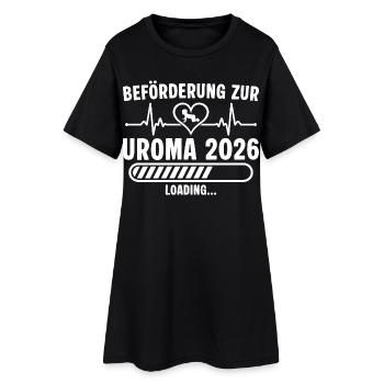 Beförderung zur Uroma 2026 lädt - Frauen T-Shirt-Kleid - Schwarz - Vorne