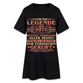 1971 Vintage Born Vintage 55th Birthday - Women’s T-Shirt Dress - black - Front