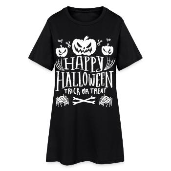 Spukkürbisse Süßes oder Saures - Frauen T-Shirt-Kleid - Schwarz - Vorne