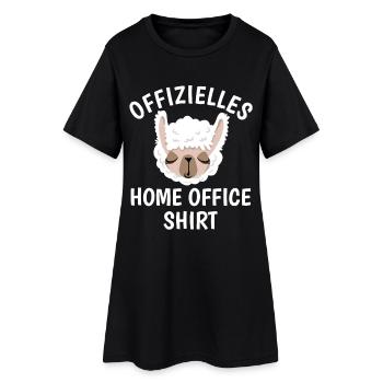 Llama - Chemise de bureau à domicile - Cadeau - Robe T-shirt Femme - noir - Devant