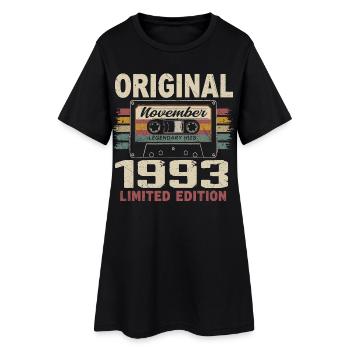 Novembre 1993 Cadeau Novembre 1993 - Robe T-shirt Femme - noir - Devant