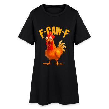  F-Caw-F Chicken - Frauen T-Shirt-Kleid - Schwarz - Vorne