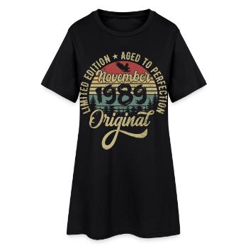 Novembre 1989 Cadeau d’anniversaire Novembre 1989 - Robe T-shirt Femme - noir - Devant