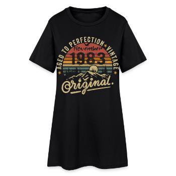 Novembre 1983 Anniversaire Novembre 1983 - Robe T-shirt Femme - noir - Devant