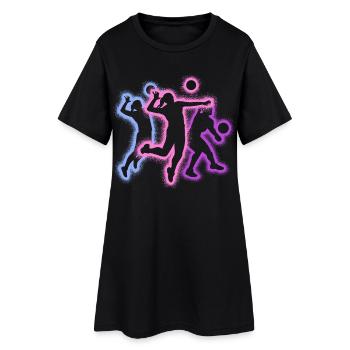 Silhouettes de joueur de volley-ball Volleyballeriin - Robe T-shirt Femme - noir - Devant
