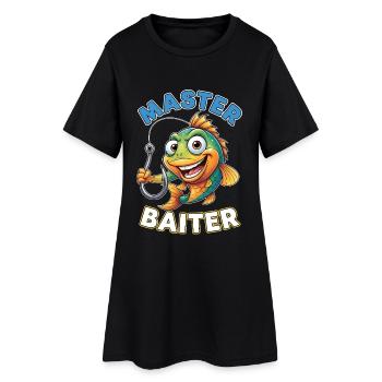 Master Baiter - Drôle de dicton de pêcheur - Robe T-shirt Femme - noir - Devant