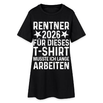 Chemise Pensioner 2026 - Robe T-shirt Femme - noir - Devant
