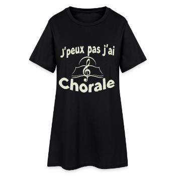 J'peux pas j'ai Chorale - Robe T-shirt Femme - noir - Devant