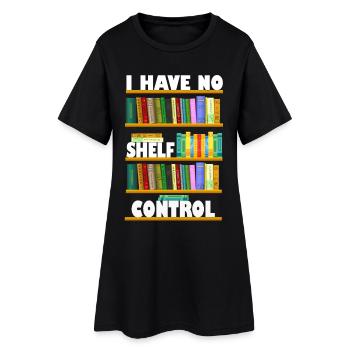 Ich habe kein Regal Control Book T-Shirt - Frauen T-Shirt-Kleid - Schwarz - Vorne