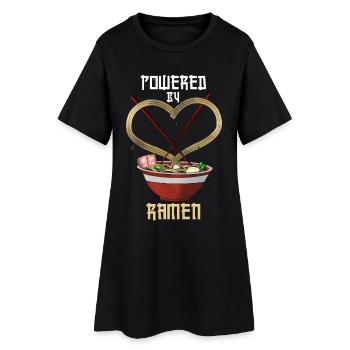 Propulsé par Ramen Funny Tee - Robe T-shirt Femme - noir - Devant