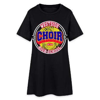 « Chorale du lycée Westside » – Édition Streetwear - Robe T-shirt Femme - noir - Devant