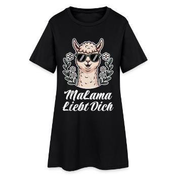 Bientôt maman MALAMA T'AIME Drôle - Robe T-shirt Femme - noir - Devant