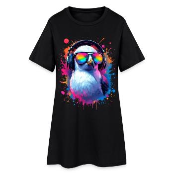 Casque Seagull Neon Splash Festival Mer Baltique Mer du Nord - Robe T-shirt Femme - noir - Devant