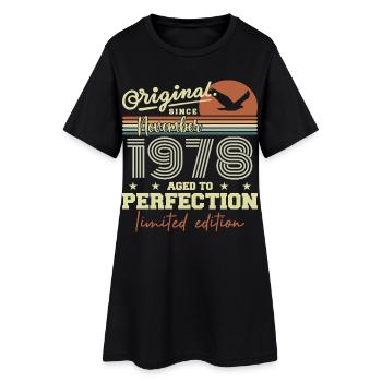 Novembre 1978 Anniversaire 1978 november 1978  - Robe T-shirt Femme - noir - Devant
