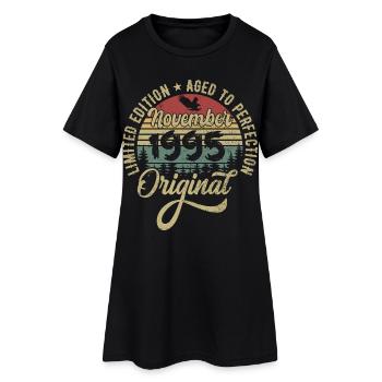 Novembre 1995 Cadeau d’anniversaire Novembre 1995 - Robe T-shirt Femme - noir - Devant