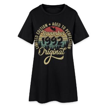 Novembre 1992 Cadeau d’anniversaire Novembre 1992 - Robe T-shirt Femme - noir - Devant
