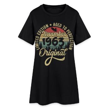 Novembre 1963 Cadeau d’anniversaire Novembre 1963 - Robe T-shirt Femme - noir - Devant