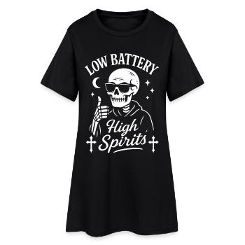 Batterie faible Moral Animé Costume d’Halloween - Robe T-shirt Femme - noir - Devant