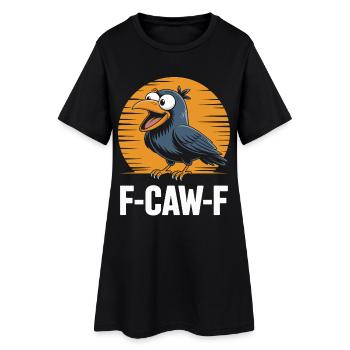 F-Caw-F Meme Krähe - Frauen T-Shirt-Kleid - Schwarz - Vorne