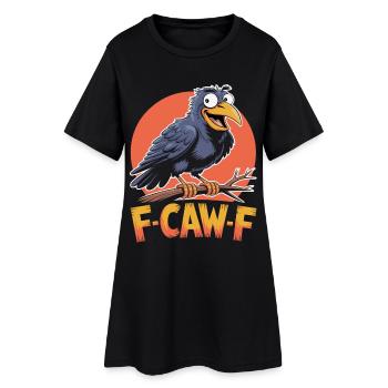 F-Caw-F Meme Krähe - Frauen T-Shirt-Kleid - Schwarz - Vorne