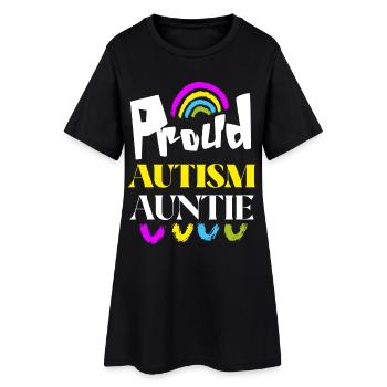 Fière tante de l’autisme, Soutenez la sensibilisation à l’autisme - Robe T-shirt Femme - noir - Devant