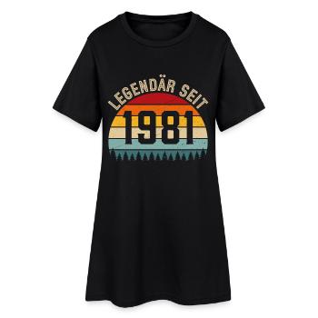 Légendaire depuis 1981 – Né en 1981 - Robe T-shirt Femme - noir - Devant