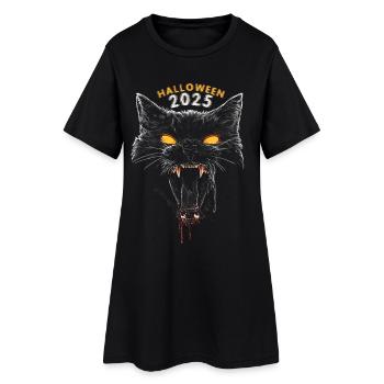Halloween 2025 Chat Noir - Robe T-shirt Femme - noir - Devant