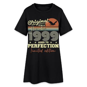 Novembre 1999 Anniversaire 1999 november 1999  - Robe T-shirt Femme - noir - Devant