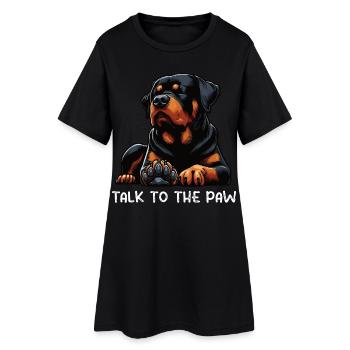 Parlez à la patte Rottweiler Propriétaire du rottweiler - Robe T-shirt Femme - noir - Devant