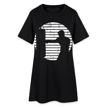 Croquis de boxeur - Robe T-shirt Femme - noir - Devant