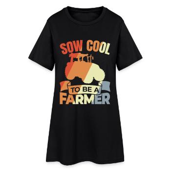 Mon cœur bat pour les autobus scolaires - Robe T-shirt Femme - noir - Devant