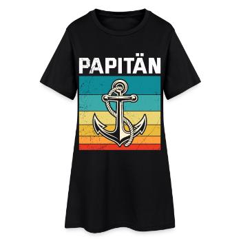 Futur Père PAPITAN Rétro Drôle - Robe T-shirt Femme - noir - Devant