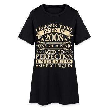 18th Birthday Vintage 2008 Vintage - Women’s T-Shirt Dress - black - Front