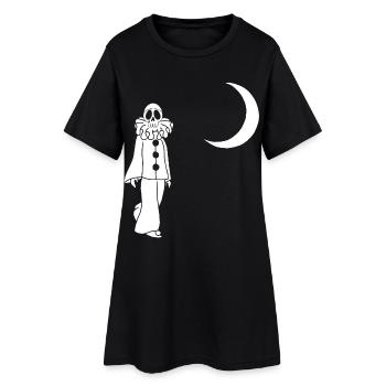 Au clair de la lune - Robe T-shirt Femme - noir - Devant