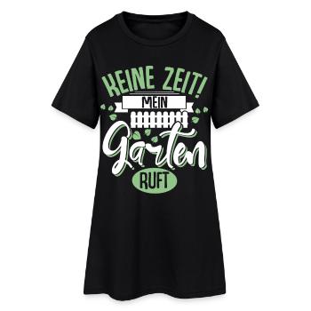 Garten Schrebergarten - Frauen T-Shirt-Kleid - Schwarz - Vorne