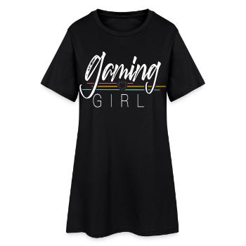 Gaming Girl - Frauen T-Shirt-Kleid - Schwarz - Vorne