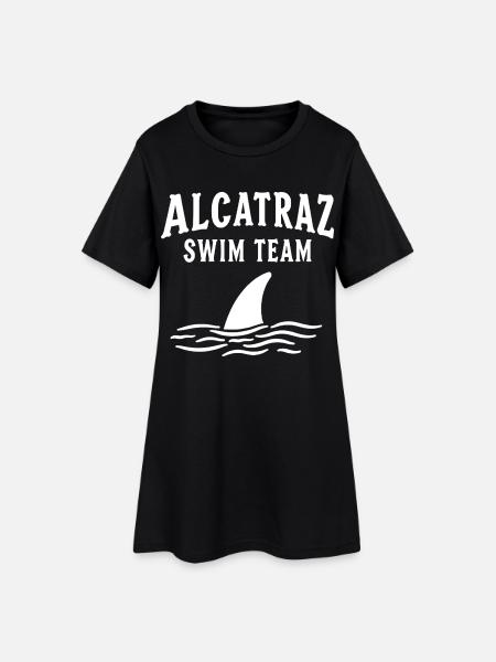 Alcatraz Schwimmteam Ironie Spruch - Frauen T-Shirt-Kleid - Schwarz