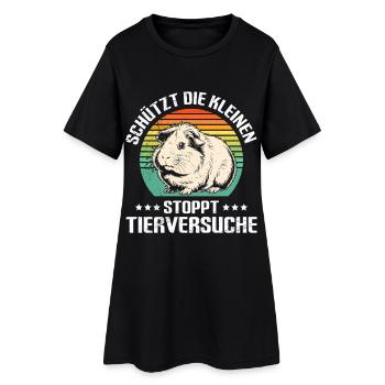 Animaux PROTÈGE LES PLUS PETITS ARRÊTE L’EXPÉRIMENTATION ANIMALE - Robe T-shirt Femme - noir - Devant